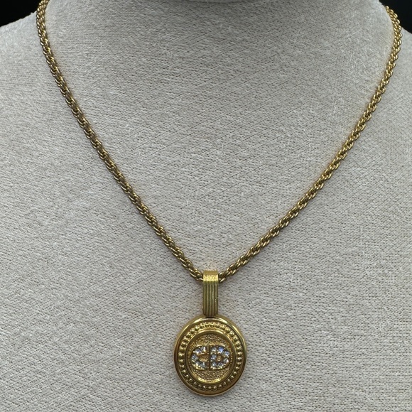 LOT 1569 18K gold plated Christian Dior vintage necklace - Picture 3 of 9